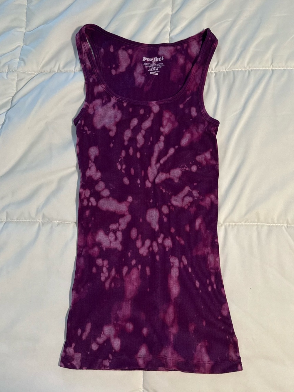 Old Navy Purple Tie-Dye Ribbed Tank